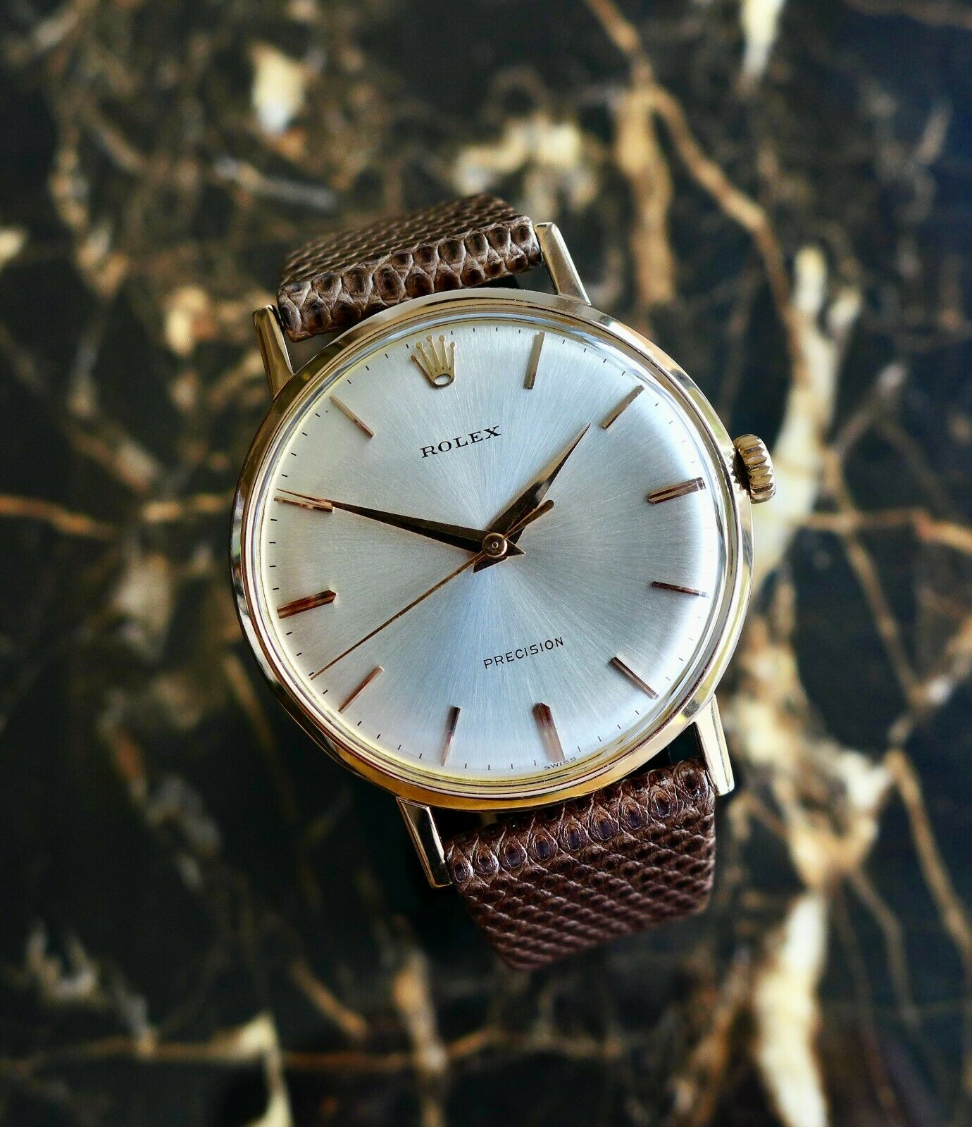 ロレックス プレシジョン1978年製 ヴィンテージ 腕時計 18ｋ ピンク 