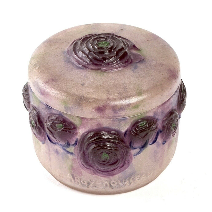 Boite Roses Pate De Verre Gabriel Argy Rousseau Renonculus Cameo Glass Box