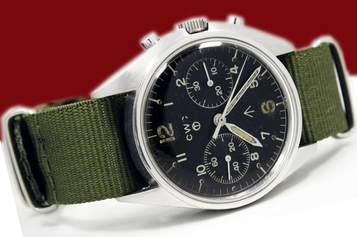 CWC Military Chronograph British Army RAF Royal Navy Vintage D Shape Wrist Watch