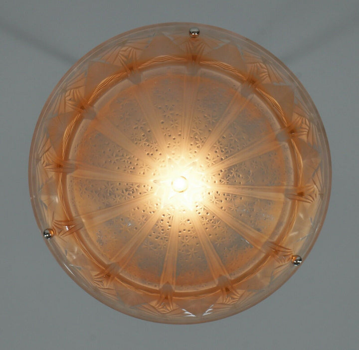 HETTIER VINCENT & MULLER : French art deco pendant ..... 1930 chandelier France