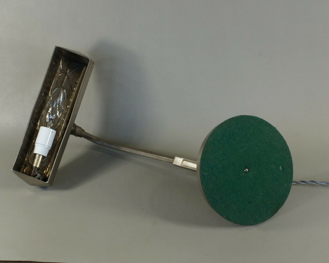 MONIX : French art deco piano lamp in nickeled bronze 1930 ... table lamp France