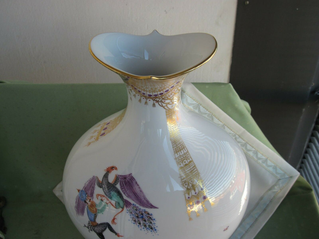  Schöne große Meissen Boden-Vase in Dekor 1001 Nacht