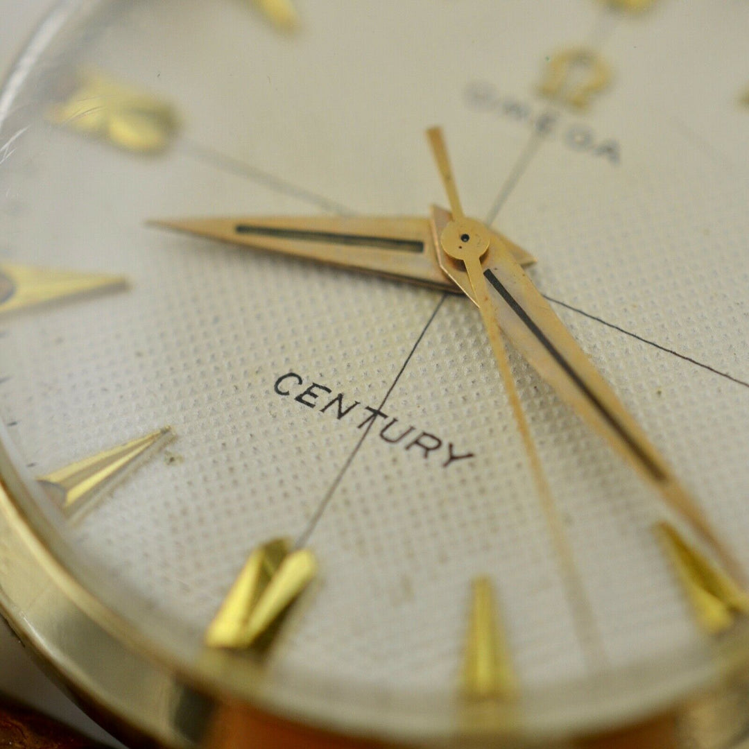 C.1956 ビンテージ オメガ センチュリー ワッフルダイアル腕時計 cal.Ω 283 10カラットイエローゴールドフィルド