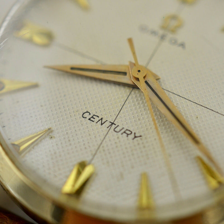 C.1956 ビンテージ オメガ センチュリー ワッフルダイアル腕時計 cal.Ω 283 10カラットイエローゴールドフィルド