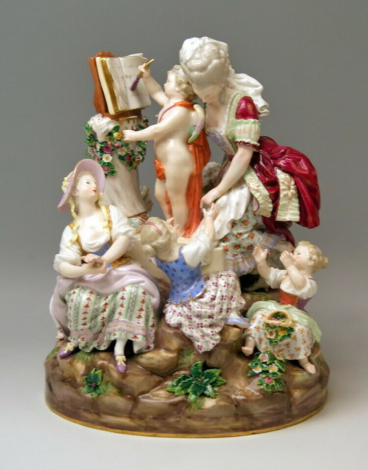 RARITÄT 邁森 MEISSEN マイセン FIGUR GRUPPE LIEBESSCHULE LESSONS IN LIVE NR:F64 UM 1870