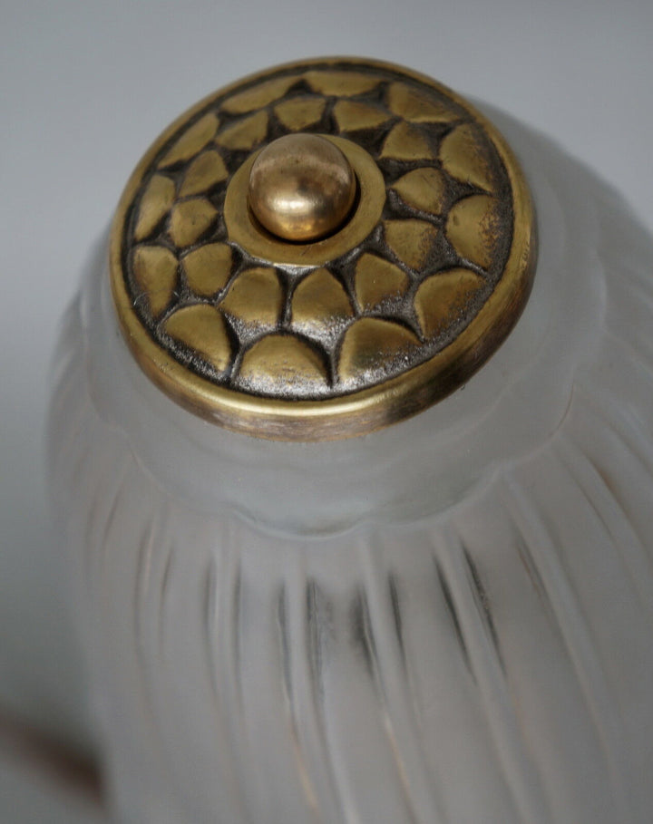 L.リチャード&ミューラー兄弟　希少なアールデコランプ　銅製　1930年