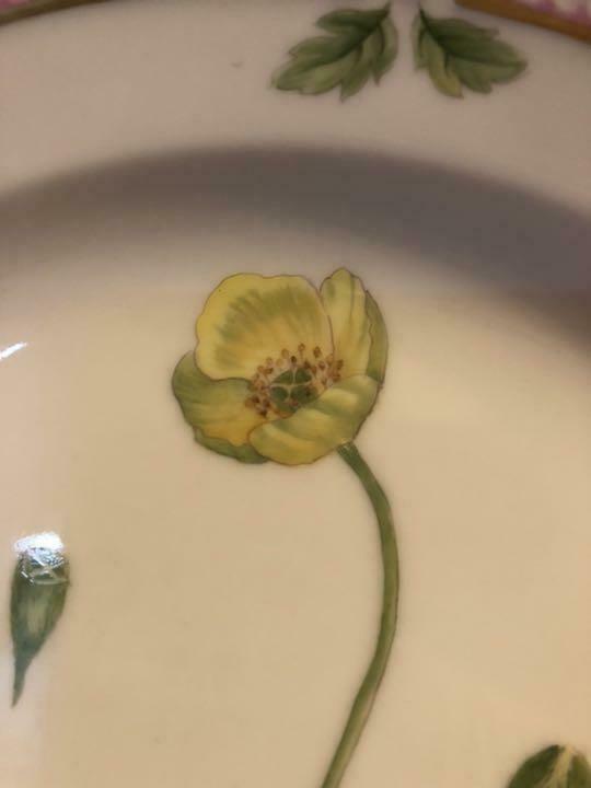 Royal Copenhagen Flora Danica Pale Yellow Poppies 22.3cm Beautiful Plates