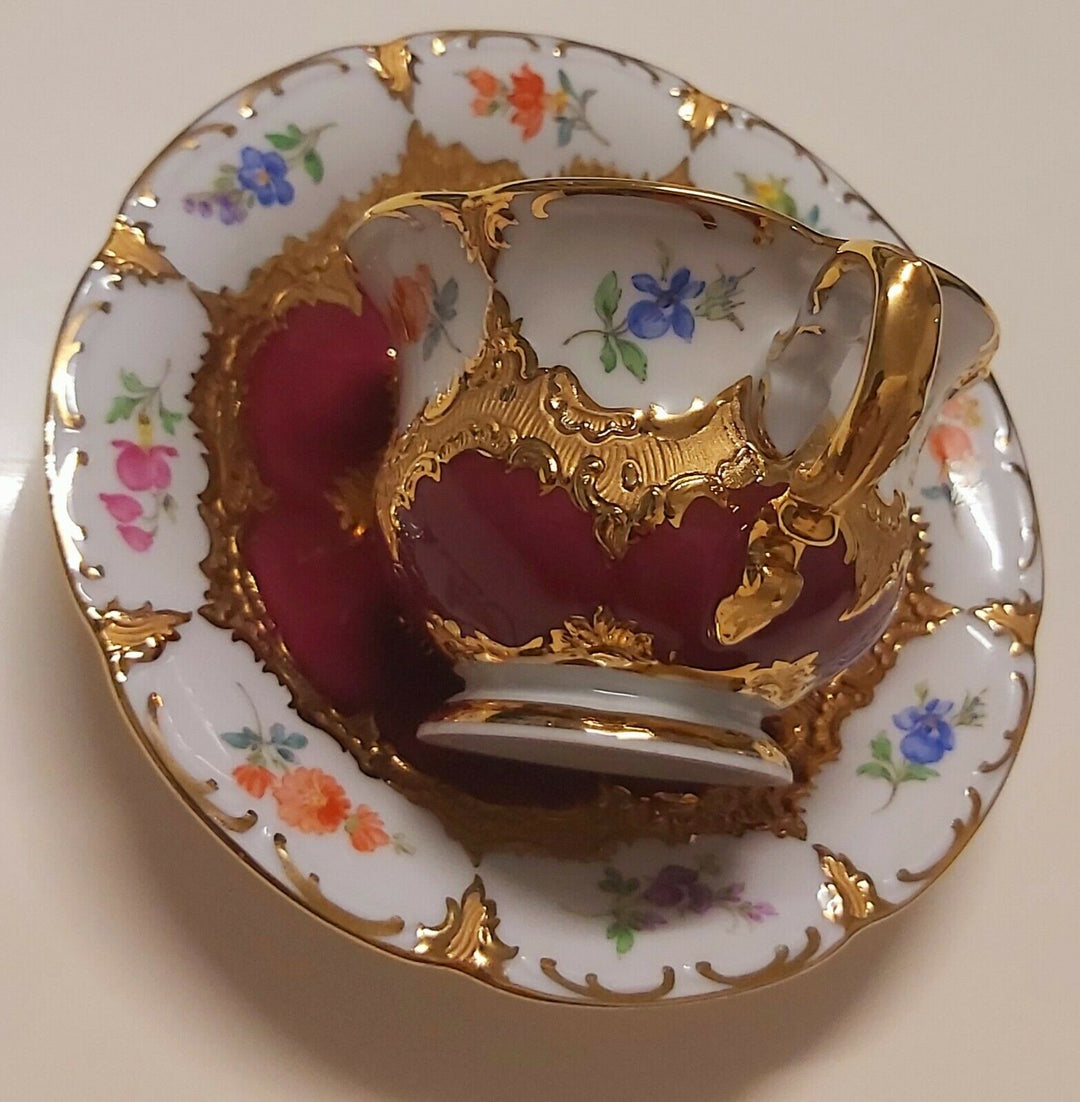 マイセン　モカセット　Bフォーム　2級品