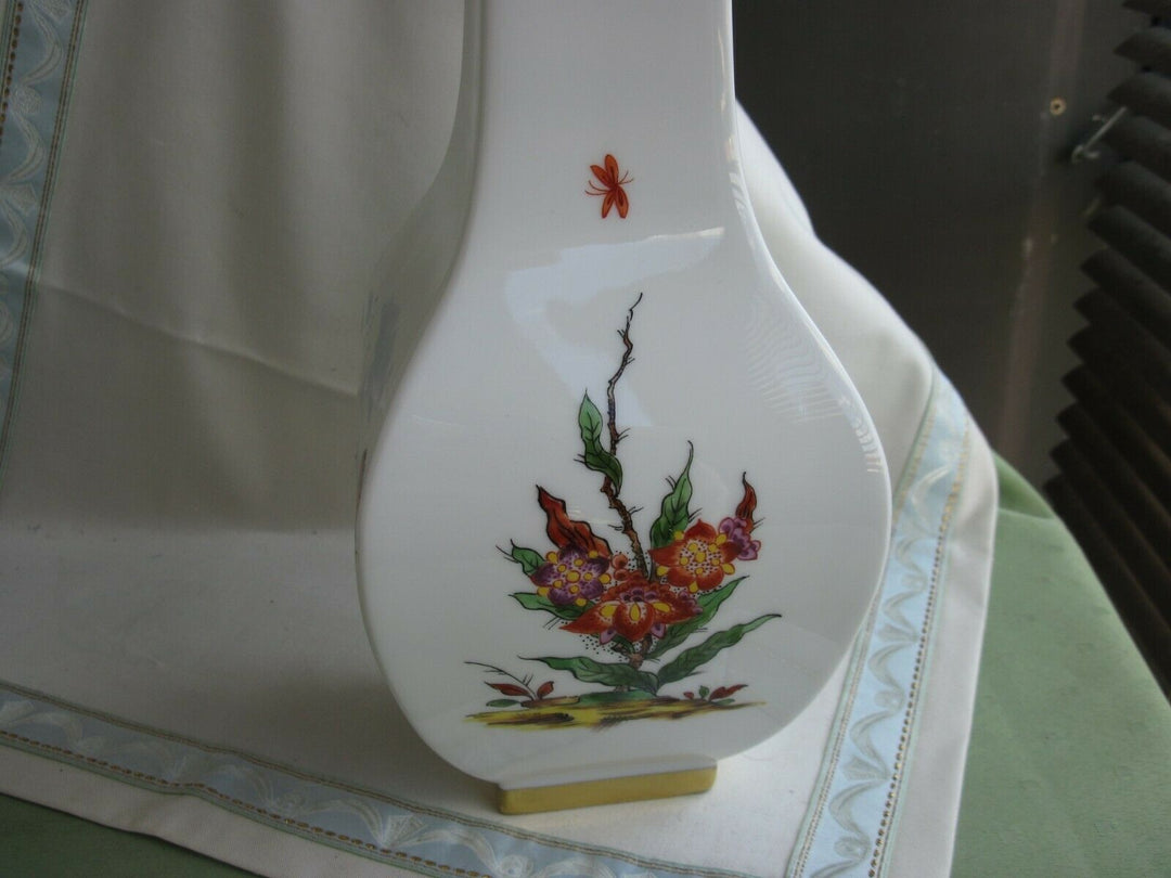 Schöne große Meissen Vase mit Chinoiserie und Gold