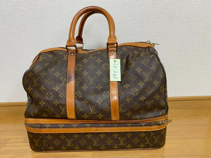 AUTH Louis Vuitton Monogram Sac Sport M41444 Boston Bag Travel Bag LV