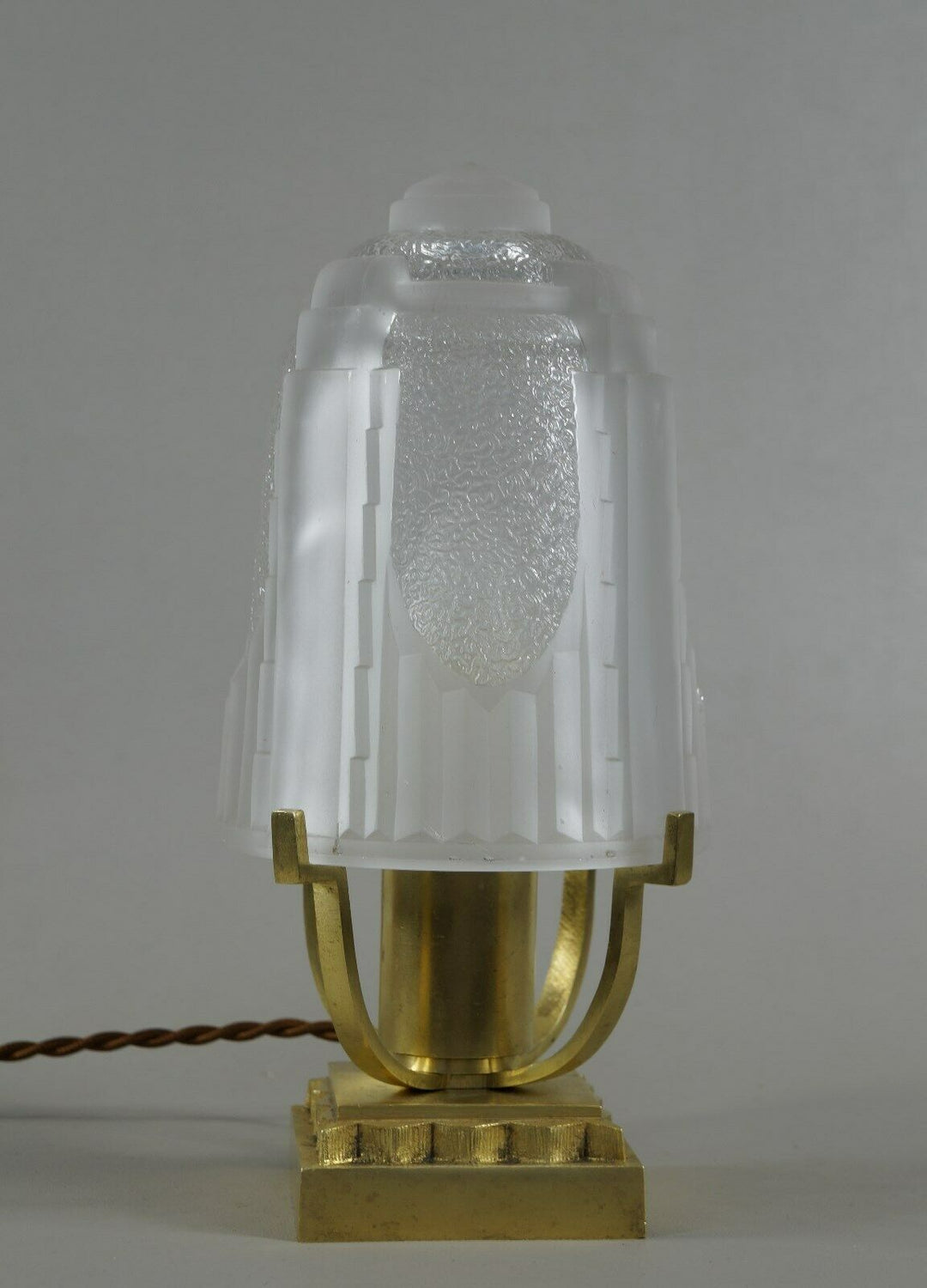 MULLER FRERES : FRENCH BRONZE ART DECO LAMP 1930 ...... France degué sabino era