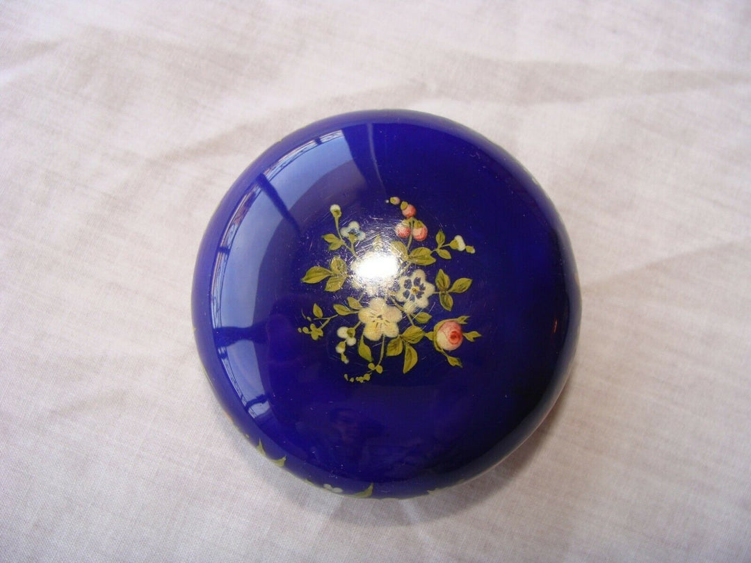 FRENCH 19 CENTURY ENAMEL BRONZE PILL BOX