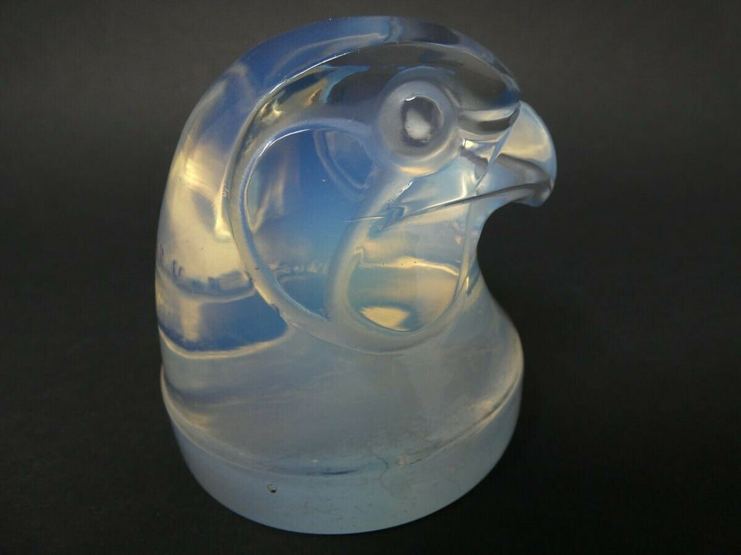 Rene Lalique Glass Opalescent Tete d'epervier Falcon Mascot