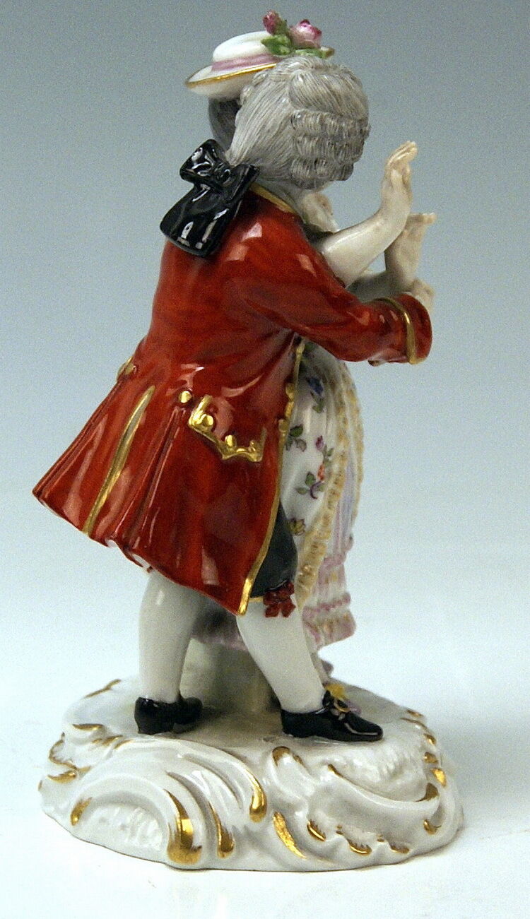 MEISSEN FIGUR GRUPPE TANZENDES PAAR GALLANT PAIR AUGUST RINGLER MNR:O141 UM 1890
