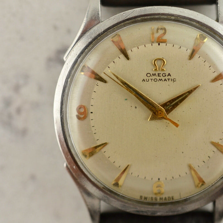 C.1950　ヴィンテージオメガ　機械式(手巻き）シーマスター　腕時計　CAL.Ω351　型番2635-1　スチール製
