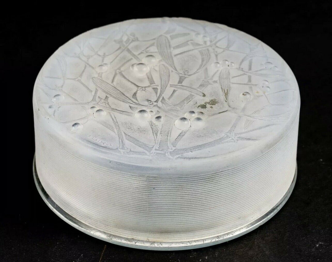 Boite Gui Opalescence René Lalique Opalescent Box Jar R.Lalique Mistletoe