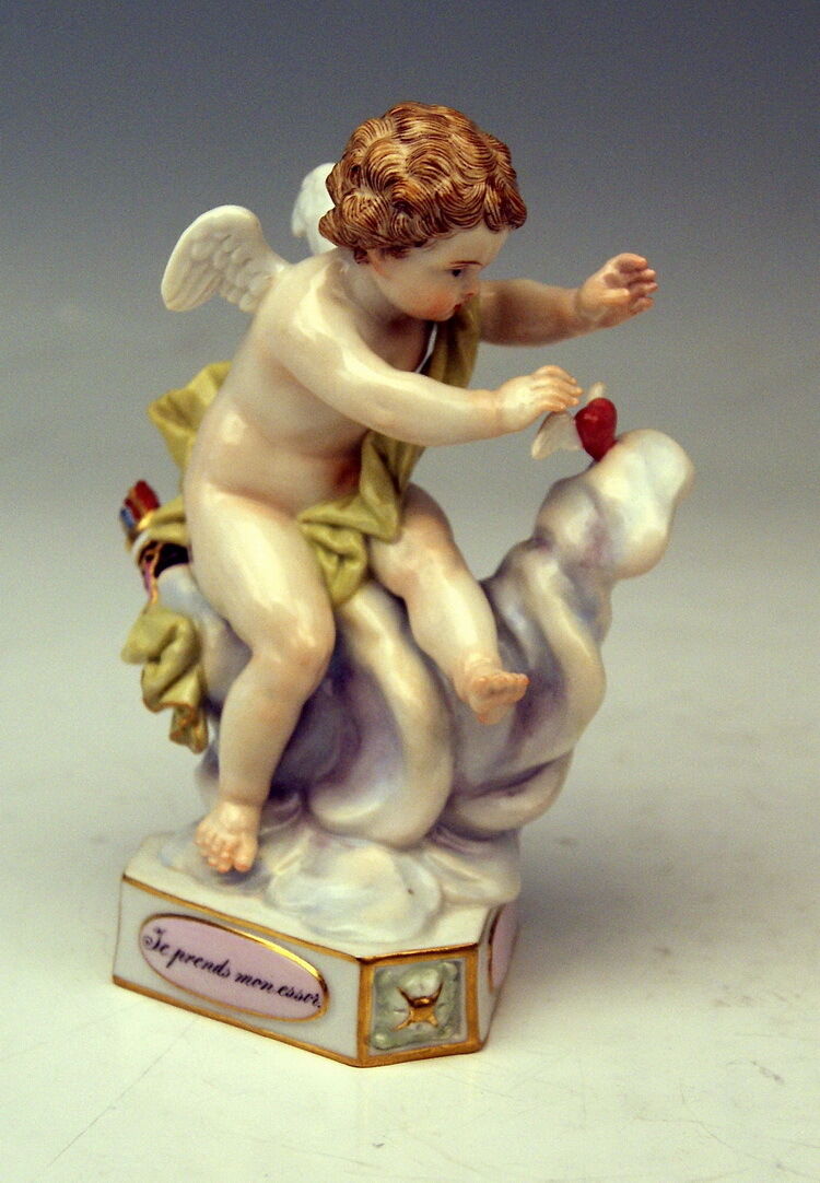 MEISSEN FIGUR DEVISENKIND MOTTO CHILD JE PRENDS MON ESSOR MNR: F11 UM 1860