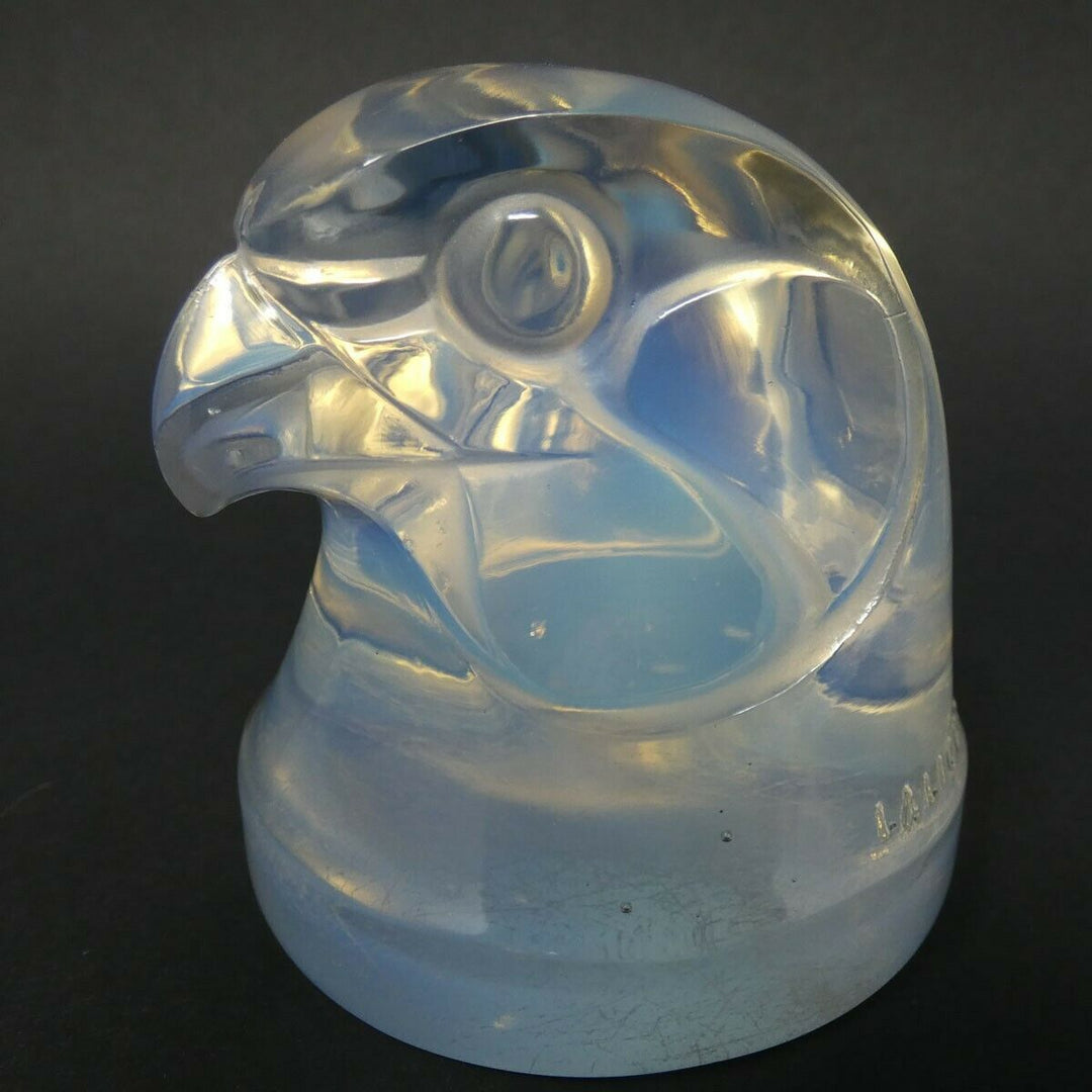 Rene Lalique Glass Opalescent Tete d'epervier Falcon Mascot