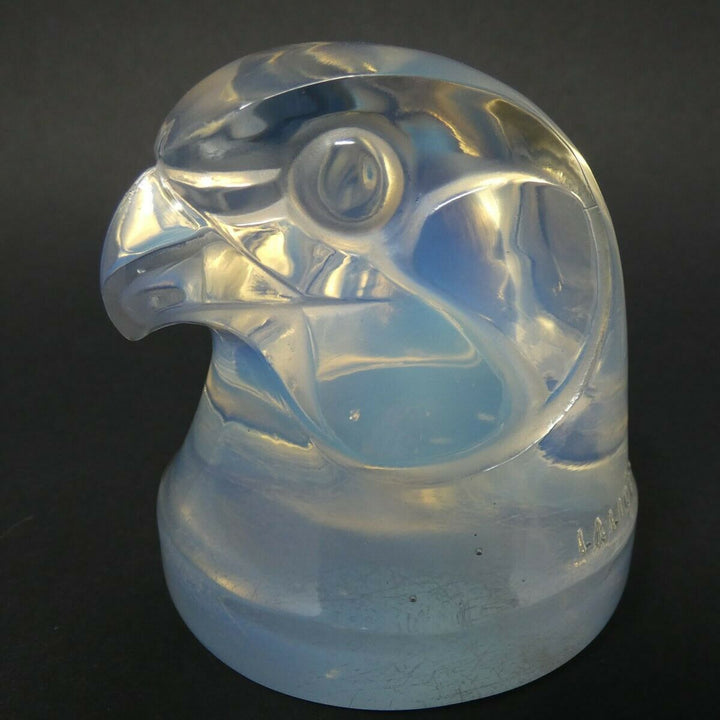 Rene Lalique Glass Opalescent Tete d'epervier Falcon Mascot