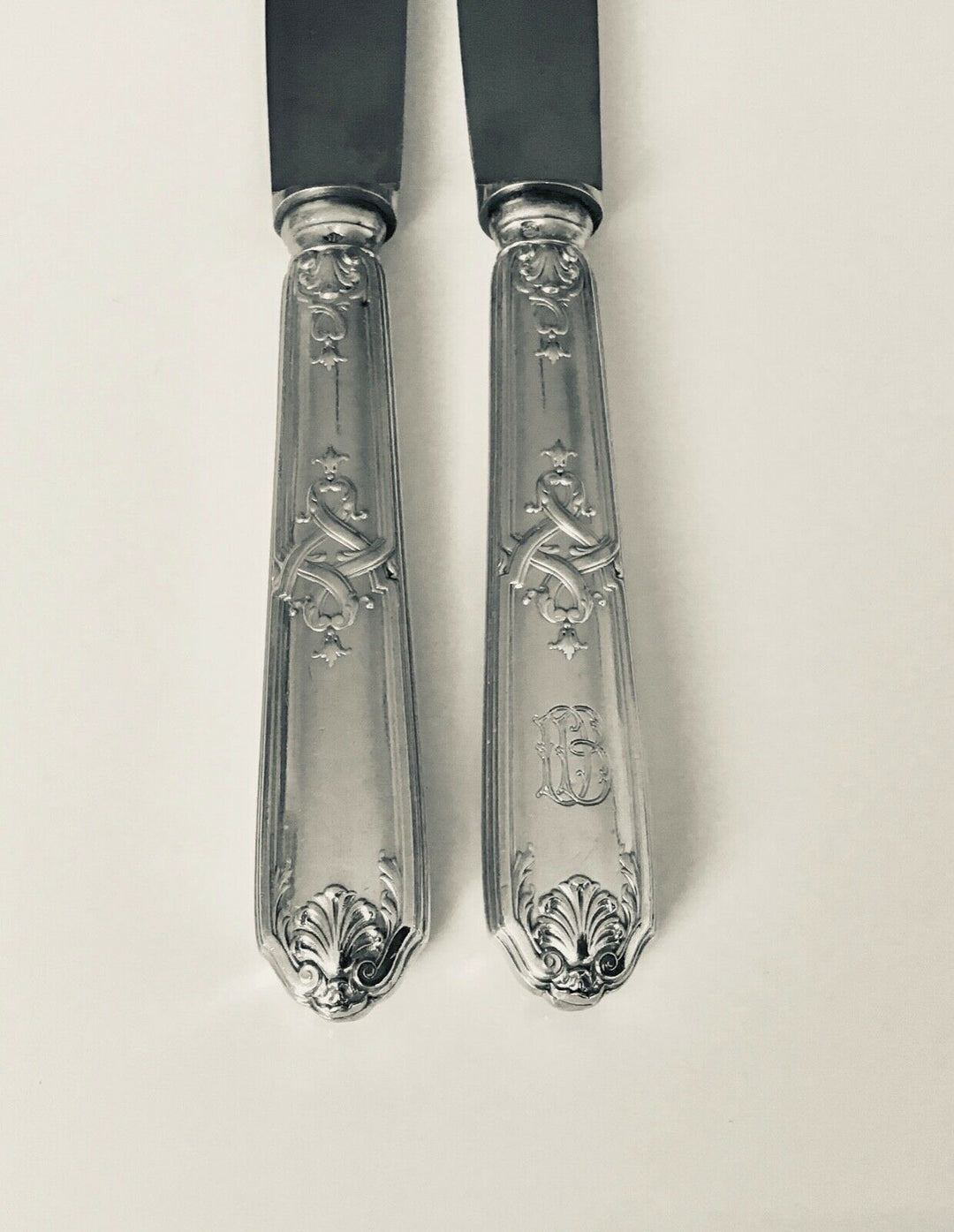 Puiforcat Moliere French solid 800 Silver Dinner meat knife 6/PS