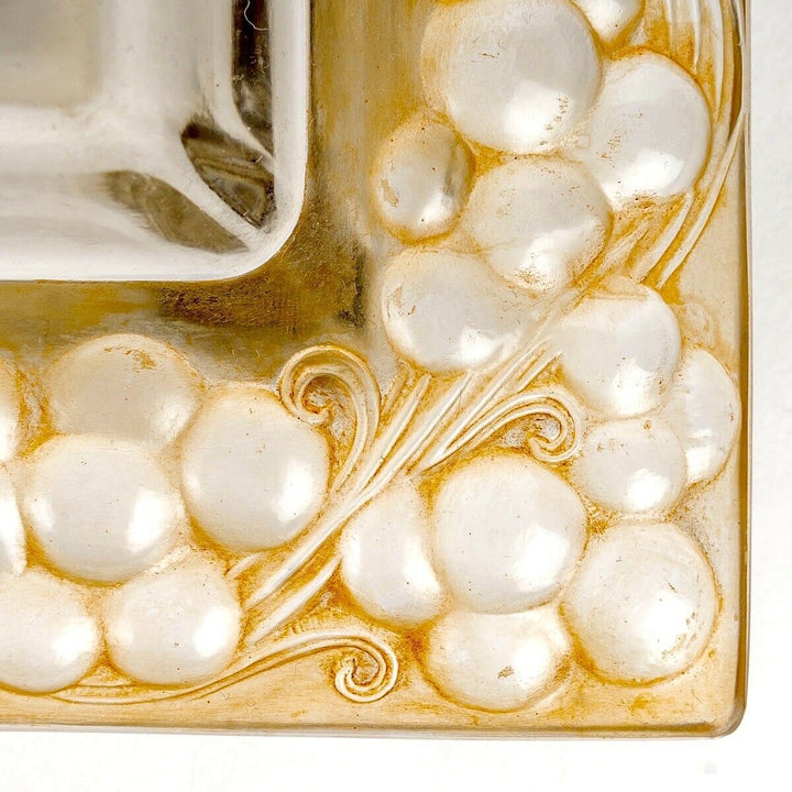 Coupe Plat Thomery Patine Sepia Rene Lalique R.Lalique Glass Bowl Plate
