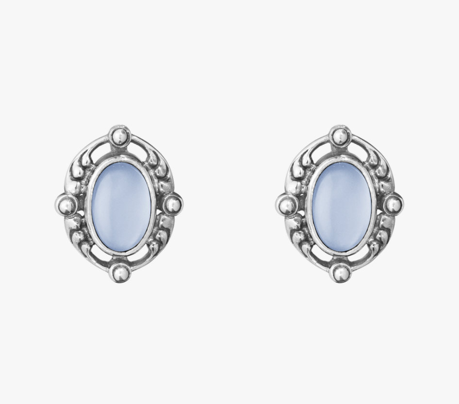 ジョージジェンセン(Georg Jensen)　シルバーイヤークリップ　グレイムーンストーン　2018年