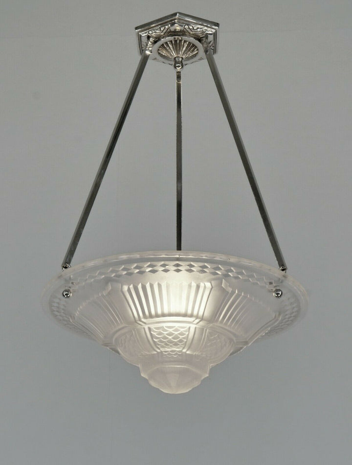 ミューラー兄弟　作：1930フランスアールデコ調シャンデリアランプ