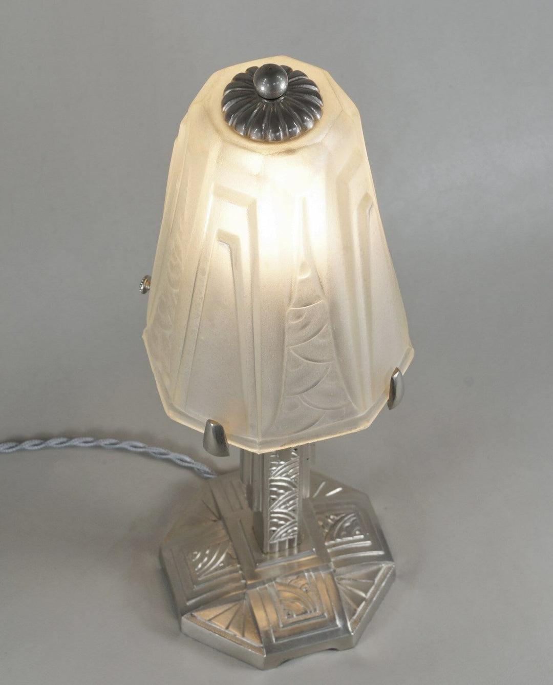 MAYNADIER & SCHNEIDER : FRENCH 1930 ART DECO LAMP .... lampe bronze muller era