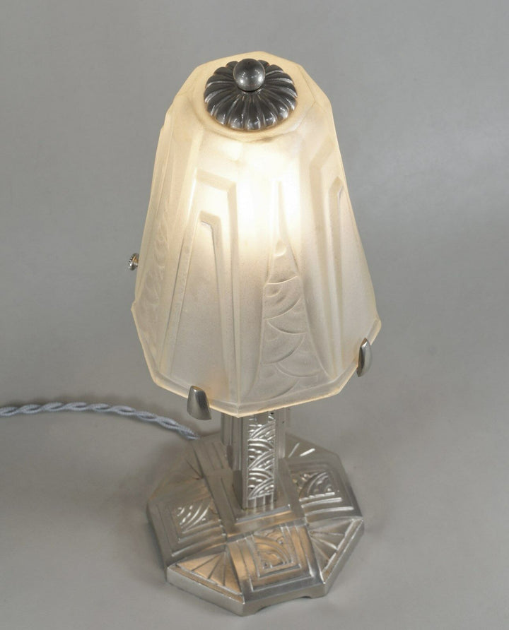 MAYNADIER & SCHNEIDER : FRENCH 1930 ART DECO LAMP .... lampe bronze muller era