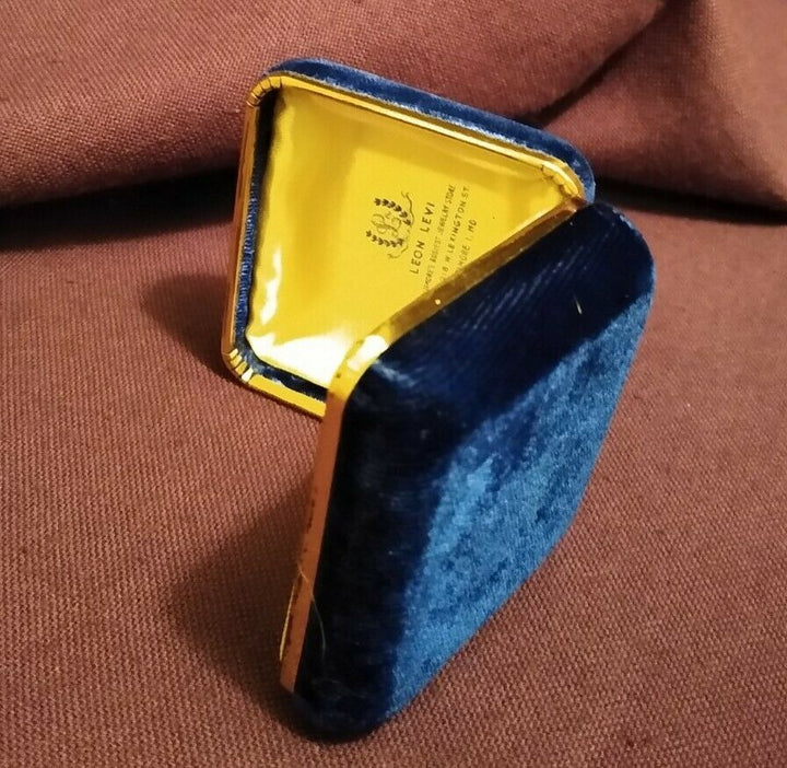 アンティーク（ヴィンテージ）ブルーベルベット リングボックス