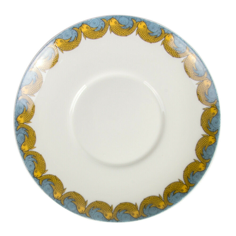 Imperial Porcelain Teacup & Saucer TALE OF THE FISHERMAN AND FISH, LOMONOSOV