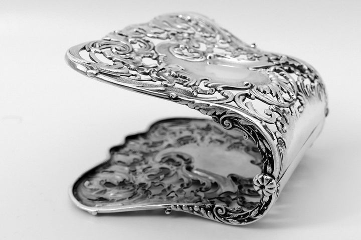 Debain French All Sterling Silver Asparagus, Sandwiches Grip, Art Nouveau