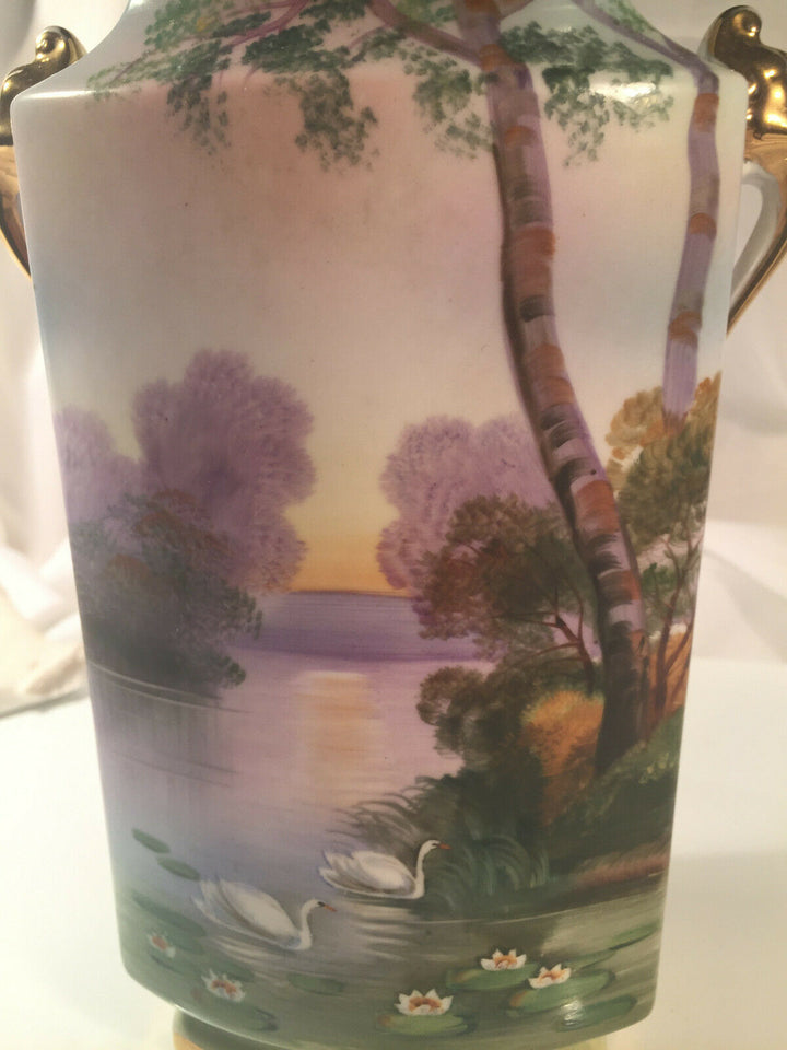 Vintage Noritake Hand Painted Gilded Vase Japan