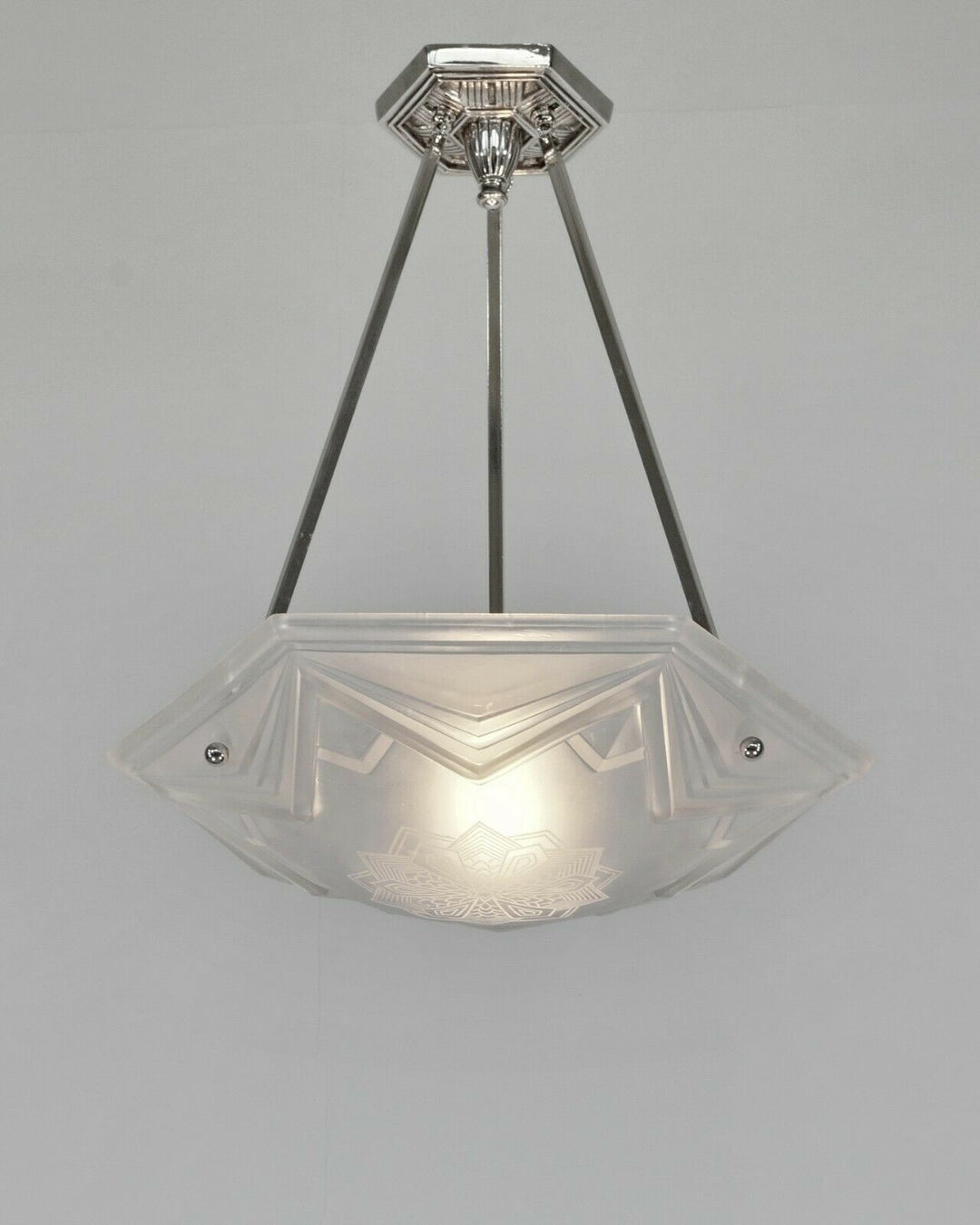 ミューラー兄弟　作：1930フランスアールデコ調シャンデリアランプ