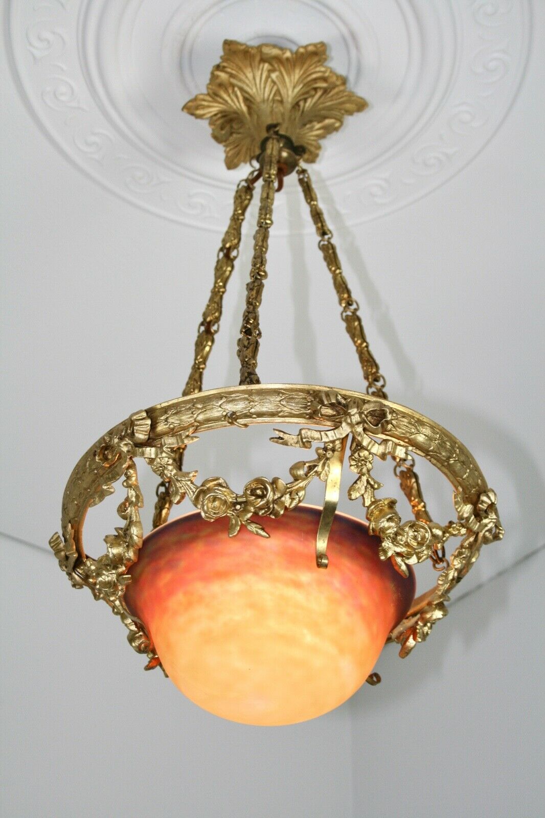 ミューラー兄弟　シーリングランプ（ペンダントライト）アールヌーボー