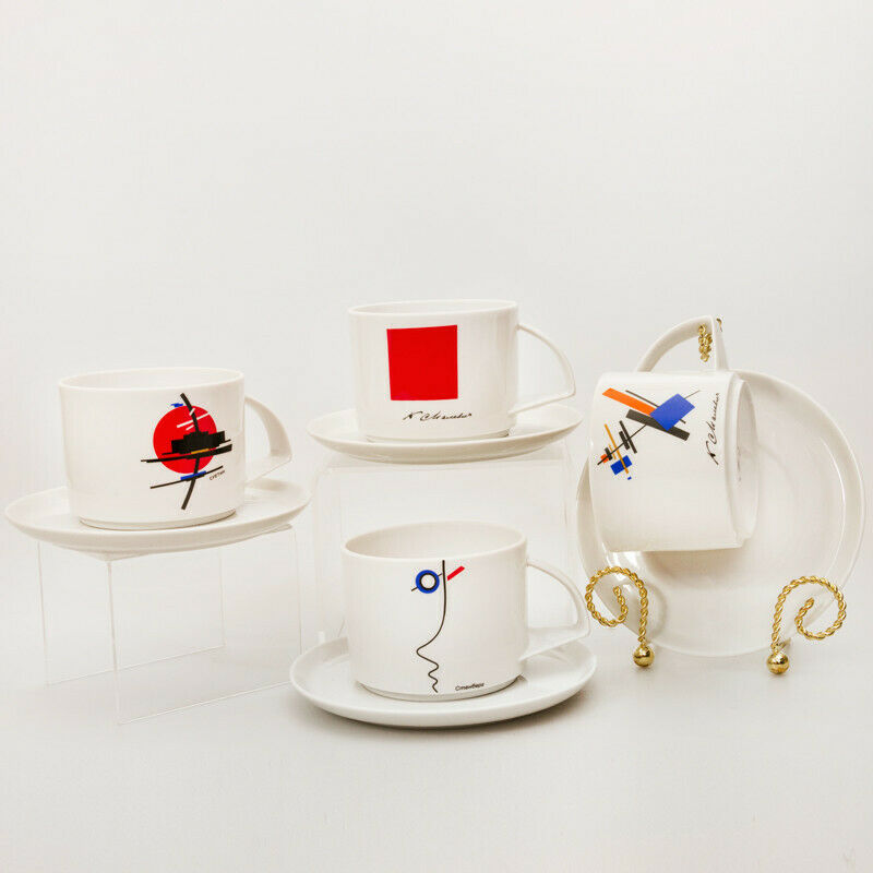 Suetin Teacup & Saucer by Imperial Porcelain Factory,Lomono