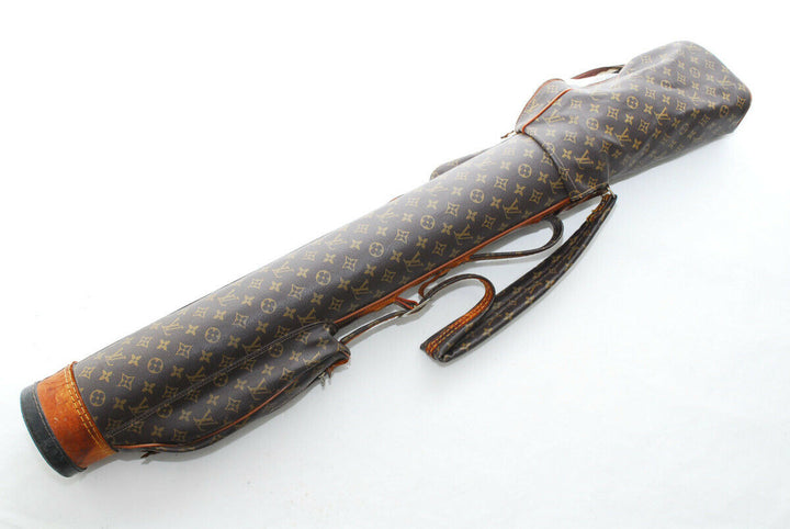 AUTH LOUIS VUITTON GOLF CLUB BAG MONOGRAM LEATHER VINTAGE