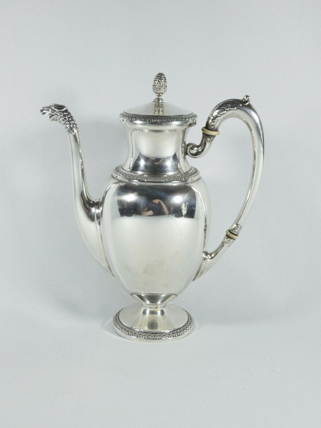 アンティークアール・デコ、イタリアン・シルバー800ティーポット、1940年頃