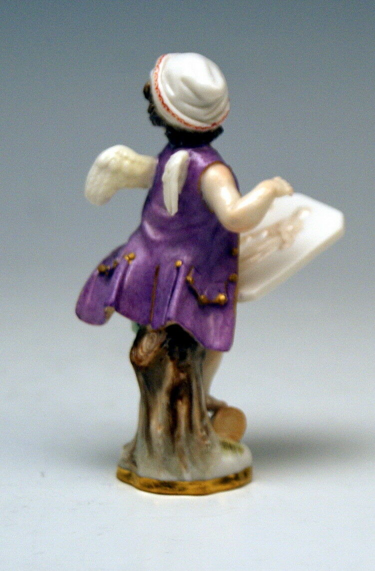 MEISSEN マイセン FIGUR VERKLEIDETEN AMORETTEN PUTTO ALS BILDHAUER MNR:19 UM 1850