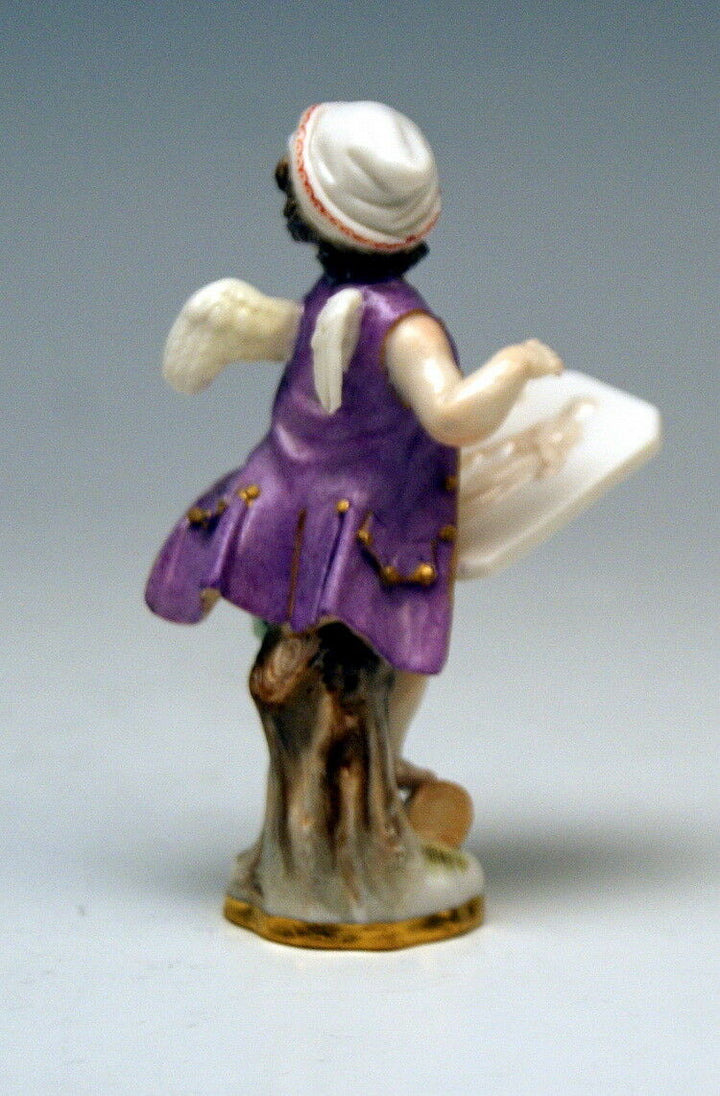 MEISSEN マイセン FIGUR VERKLEIDETEN AMORETTEN PUTTO ALS BILDHAUER MNR:19 UM 1850