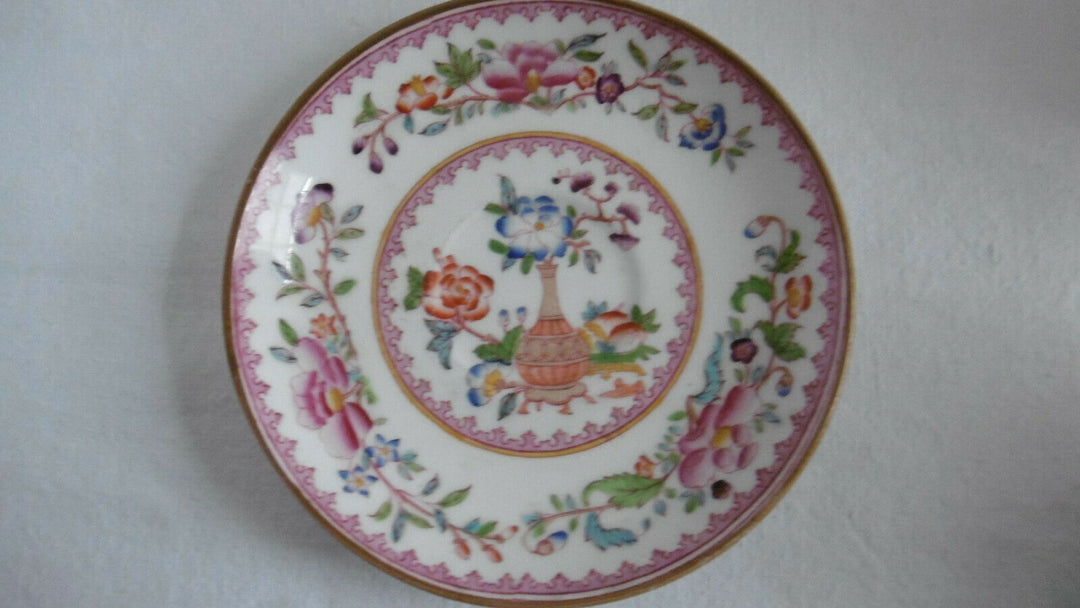 Tasse et sous-tasse Minton 110 estampillées V S "English Porcelain" du XIXe