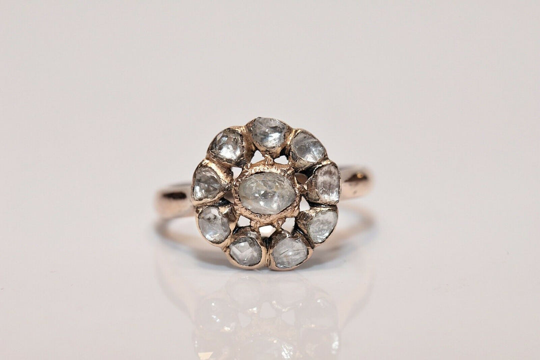 アンティーク オリジナル 8K ナチュラルローズカットダイヤモンドのオスマンリング