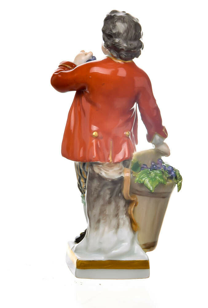 マイセン　アンティーク　フィギュア　子供園芸家　耕す少年　ガーデニング マイセン アンティーク フィギュア 子供園芸家 耕す少年