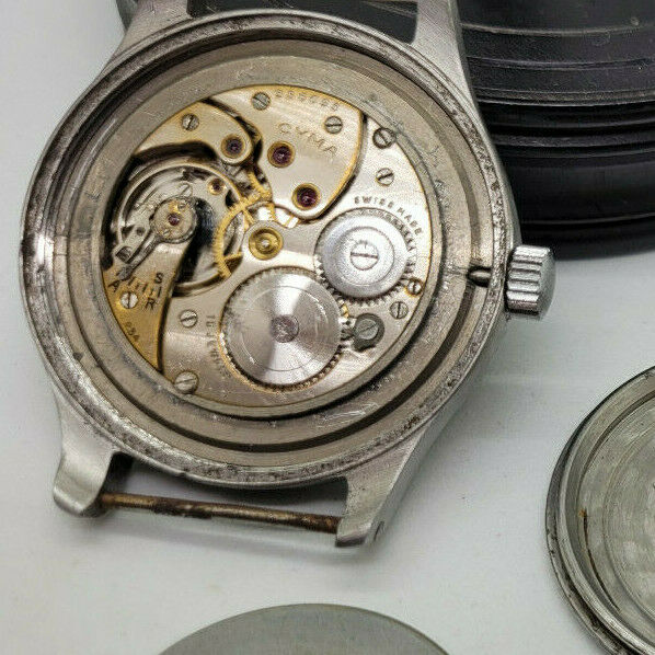 1940年代 WW2 シーマ ミリタリー ダーティ・ダース　ブラックダイヤル メンズ 腕時計 P14392 19392