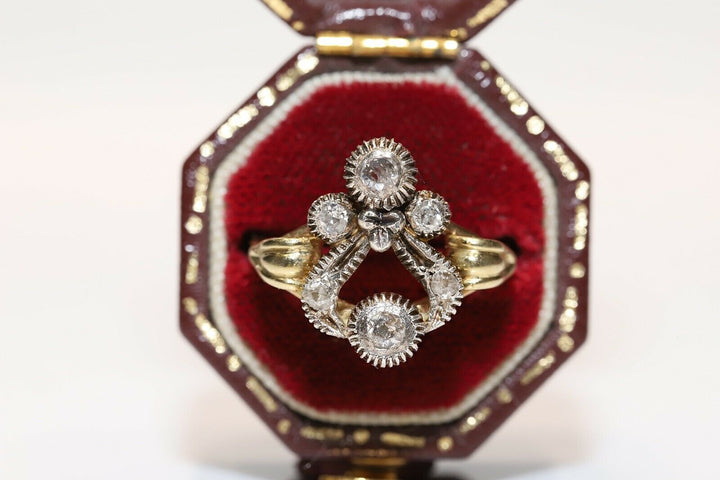 ヴィクトリアン 14K ナチュラルダイヤモンドのリング