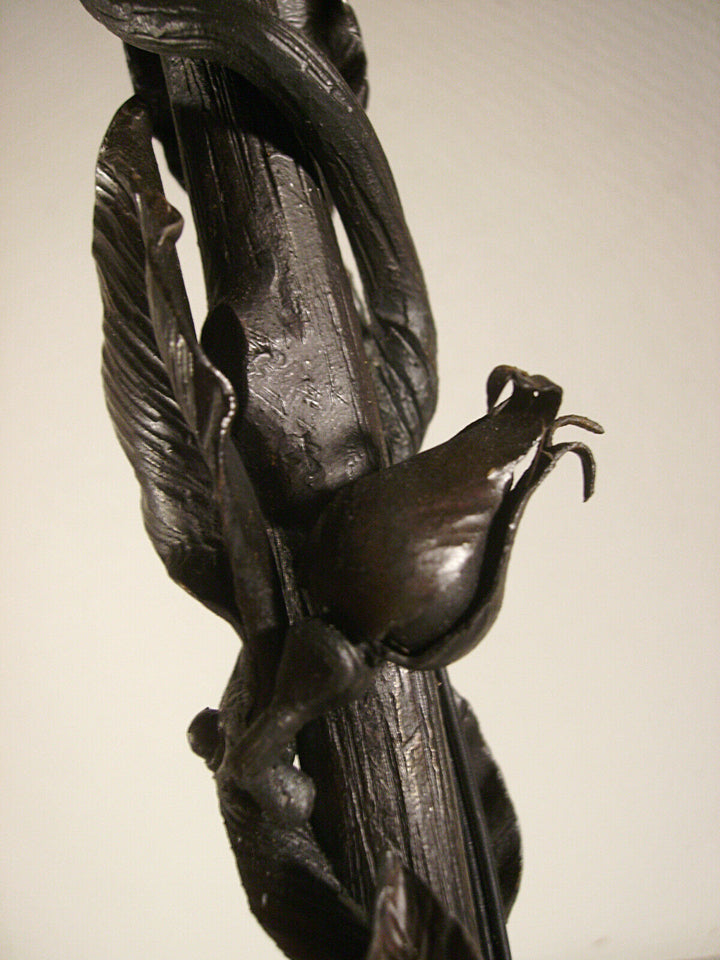 Daum nancy ☨ – art deco lamp in wrought iron and tulip 1925/1930