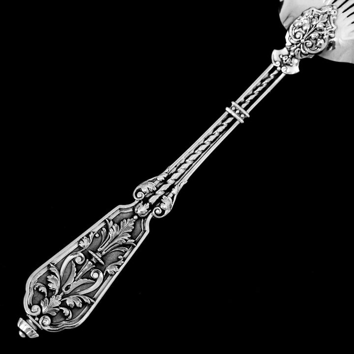 Puiforcat Rare French Sterling Silver Sugar Sifter Spoon, Renaissance