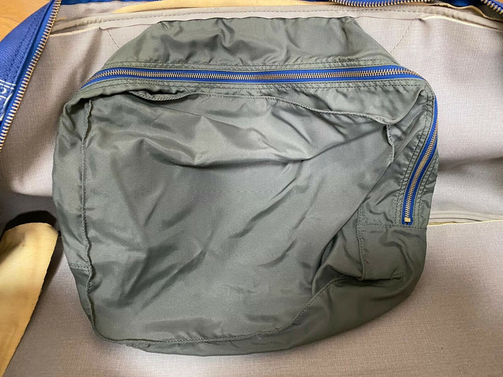 LOUIS VUITTON Sac Plein Air Long BAG CUP 1992 BLUE LEATHER VINTAGE Boston LV221