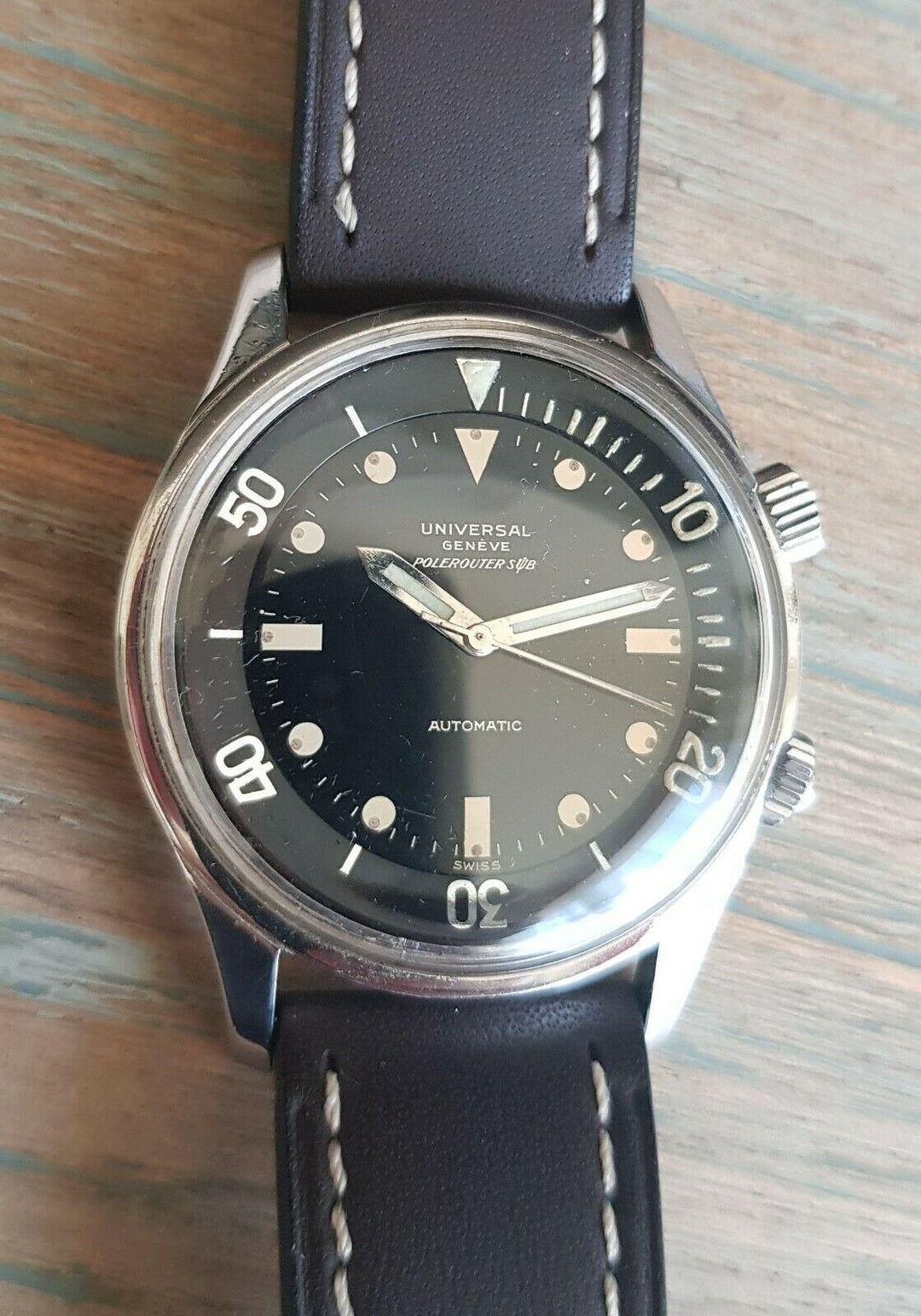Universal geneve compax sub super-compressor case, vintage automatic 1962　ユニバーサル ジュネーブ ポールルーターサブ