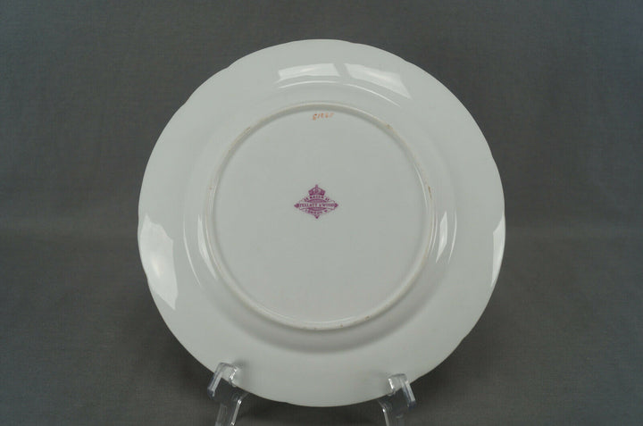 Minton Hand Painted Cherubs Armorial Monogram Turquoise Floral & Gold Plate A